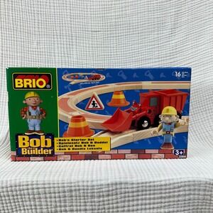VTG Bob the Builder Brio Wooden Train/Road set Bobs starter set 32800 READ